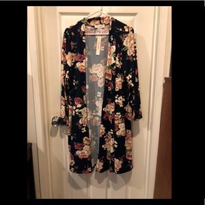 Long Cardigan Plus Size Women’s Floral